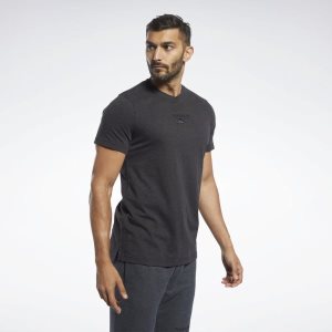 Koszulki Męskie Reebok Training Essentials Czarne PL 59ONXCW